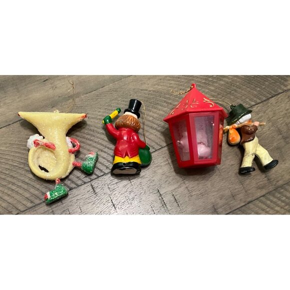 Vintage Christmas Ornaments Hobo Boy Rabbit Anthropomorphic Clown Lantern - Picture 2 of 3